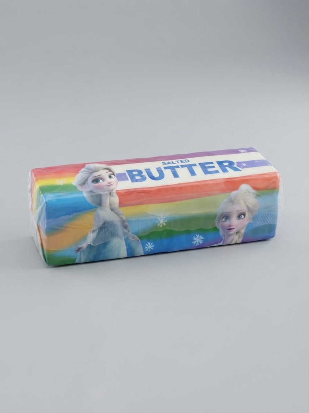 Elsa Frozen Rainbow Salted Butter Squishy – Colorful Squeeze Toy